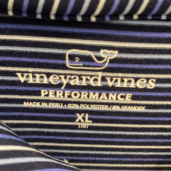 Vineyard Vines Performance Collard Shirt Youth XL - Picture 3 of 3